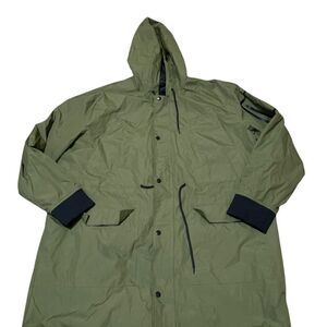 Levi Strauss & Co Parka Green Hooded Shearling Lined Jacket Fur Women's Sz S